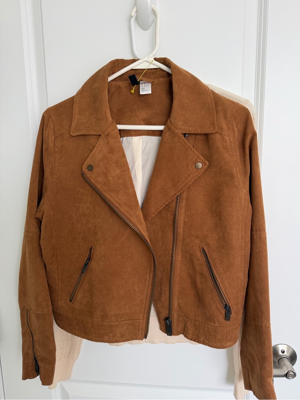 Suede Moto Jacket - Brown